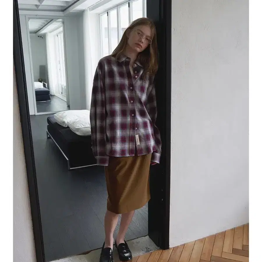 (새상품) 오버듀플레어 OVERSIZED VINTAGE CHECK SHIRT 체크 셔츠