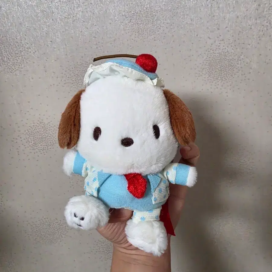 산리오 포차코 쇼트케이크 팝업 마스코트 인형 키링
