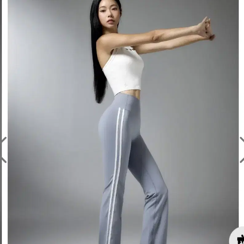 젝시믹스 컴포트파인 트랙라인 부츠컷 레깅스 숏 S