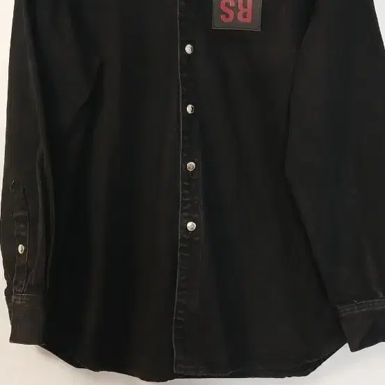 라프시몬스 빅핏 데님 셔츠 AW19/20 블랙 XL