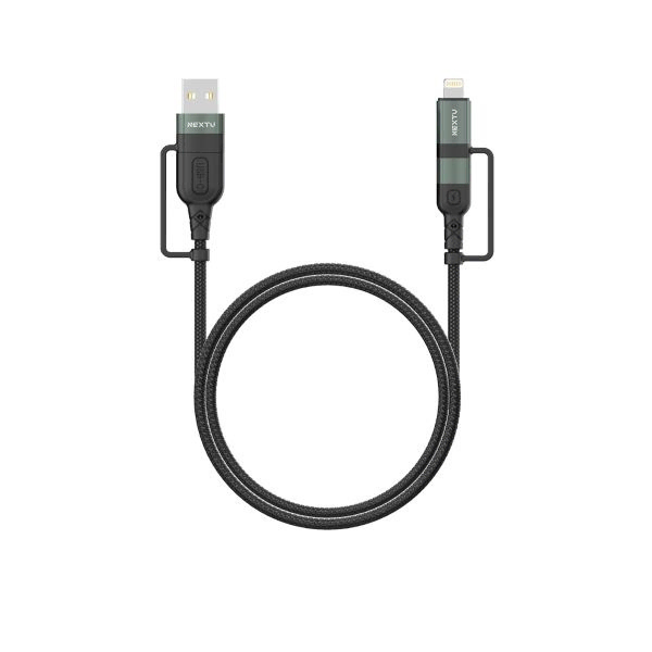 USB-A+C 2in2 고속충전&데이터 케이블 1.2m