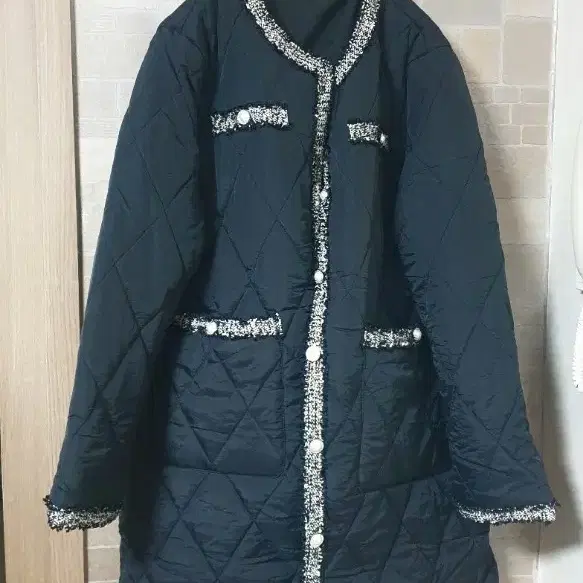 여성 트위드롱자켓(새옷)