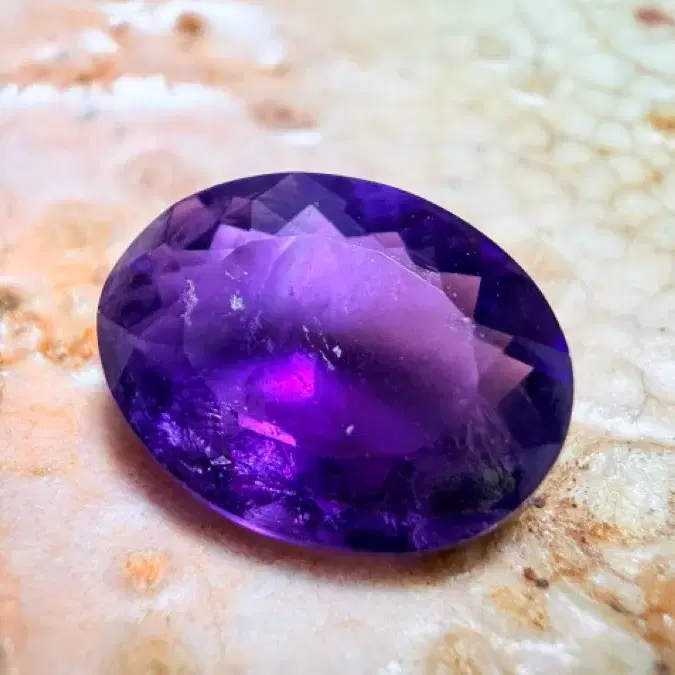No.6372 천연 고퀄 브라질 자수정 다이야몬드커팅 3.4ct