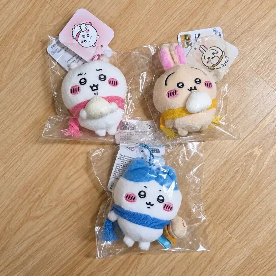 치이카와 고기만두 마코 3종 세트 먼작귀 우사기 하치와레 마스코트 햄냥토