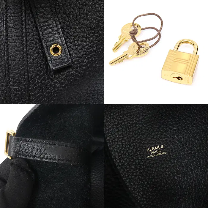 에르메스 Hermes(에르메스) H056289CC89 블랙 끌레망스 레더 금장 피코탄 락 18 토트백 (Z각인) MUJ73558HE 사진 7