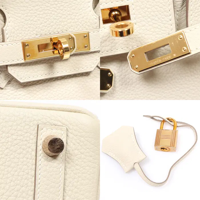 에르메스 Hermes(에르메스) H057208CD10 크레 토고 레더 로즈 골드 벌킨 25 토트백 (U각인) CO71592HEC 사진 6