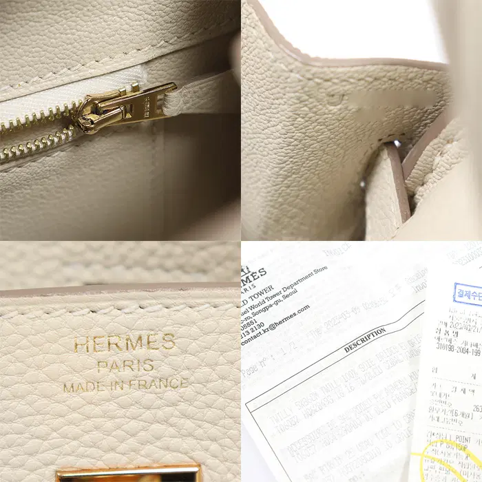에르메스 Hermes(에르메스) H057208CD10 크레 토고 레더 로즈 골드 벌킨 25 토트백 (U각인) CO71592HEC 사진 7