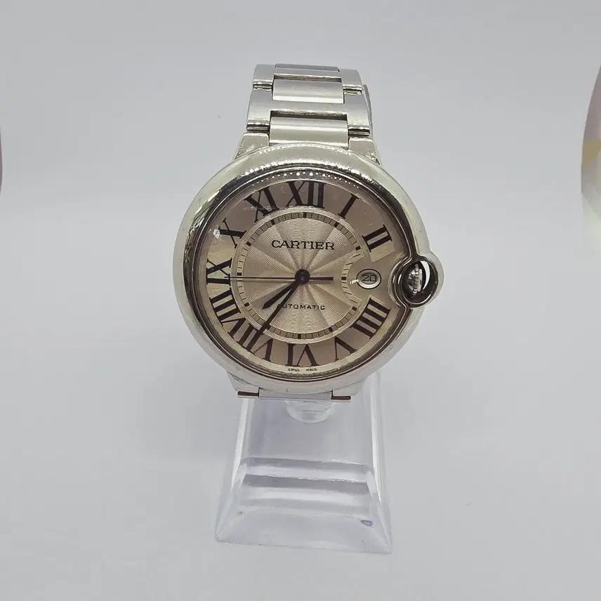까르띠에 [A급] 발롱 블루 42mm 오토매틱 남성 메탈 손목시계 사진 3