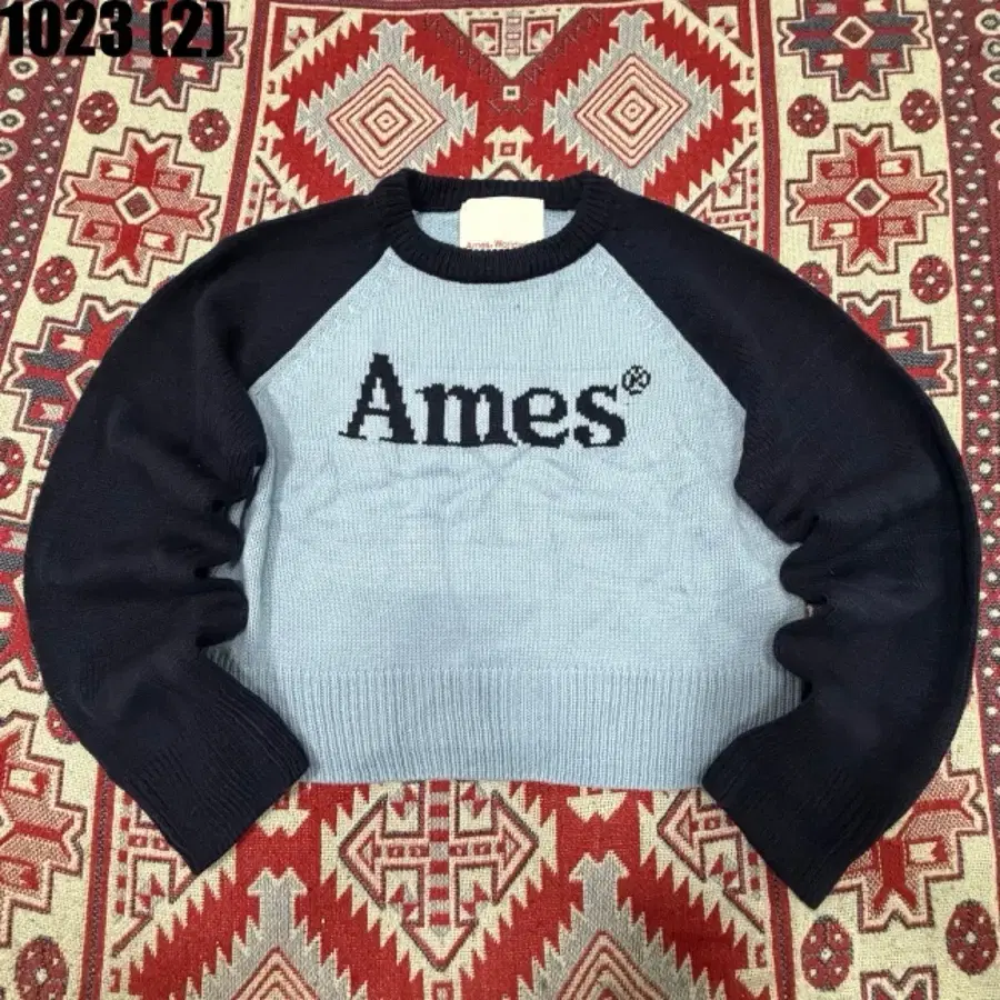 Ames 라글란 스웨터 블루