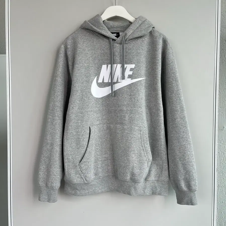 나이키 빅로고 기모 후드티 그레이 M -1022