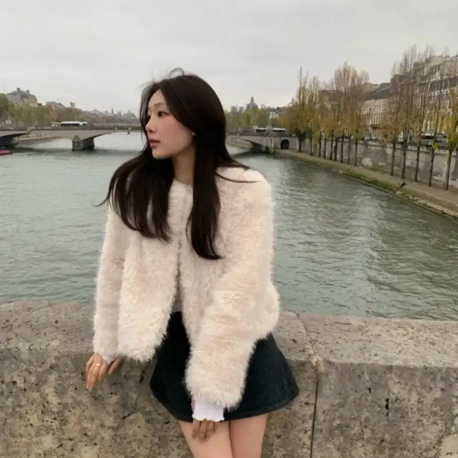 온드민 베어 퍼 자켓