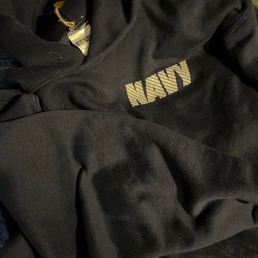 90s 미군스웻 navy 후드 L사이즈