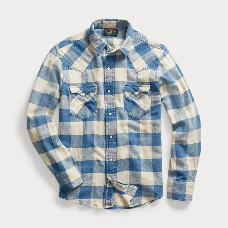 rrl 플래드 트윌 체크 웨스턴 셔츠 L 이동휘 김원중 조정석 착용