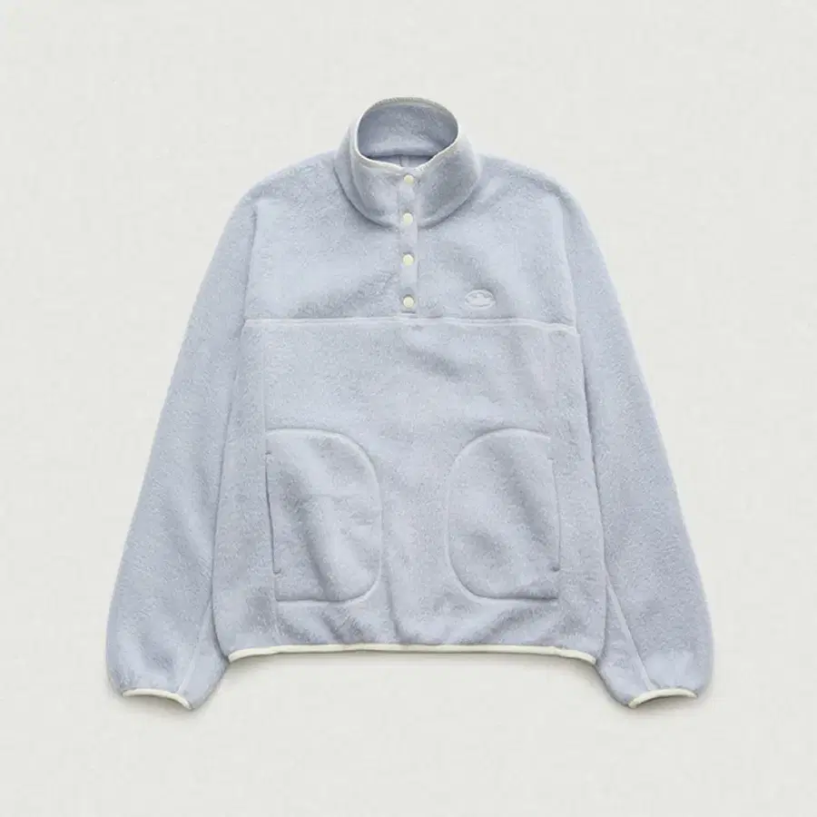 더자넷) Pove Fleece Half-Snap Pullover 라이트블루