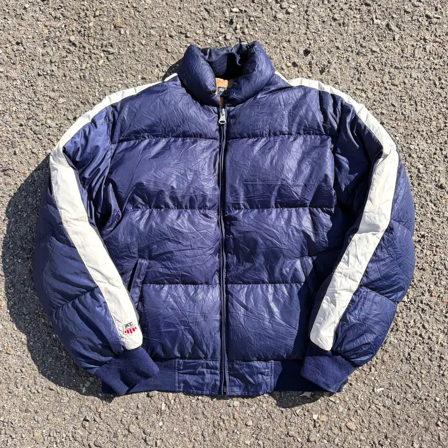 표기S/권장L) Polo Jeans Company 폴로 진스 컴퍼니 빈티지 네이비 컬러블록 푸퍼 패딩