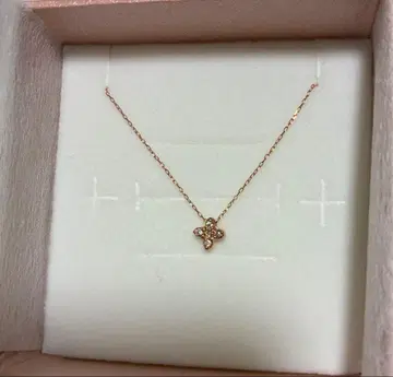 k10 플라워 모티브 다이아 목걸이 각인 있음 Jewelry KIRAT