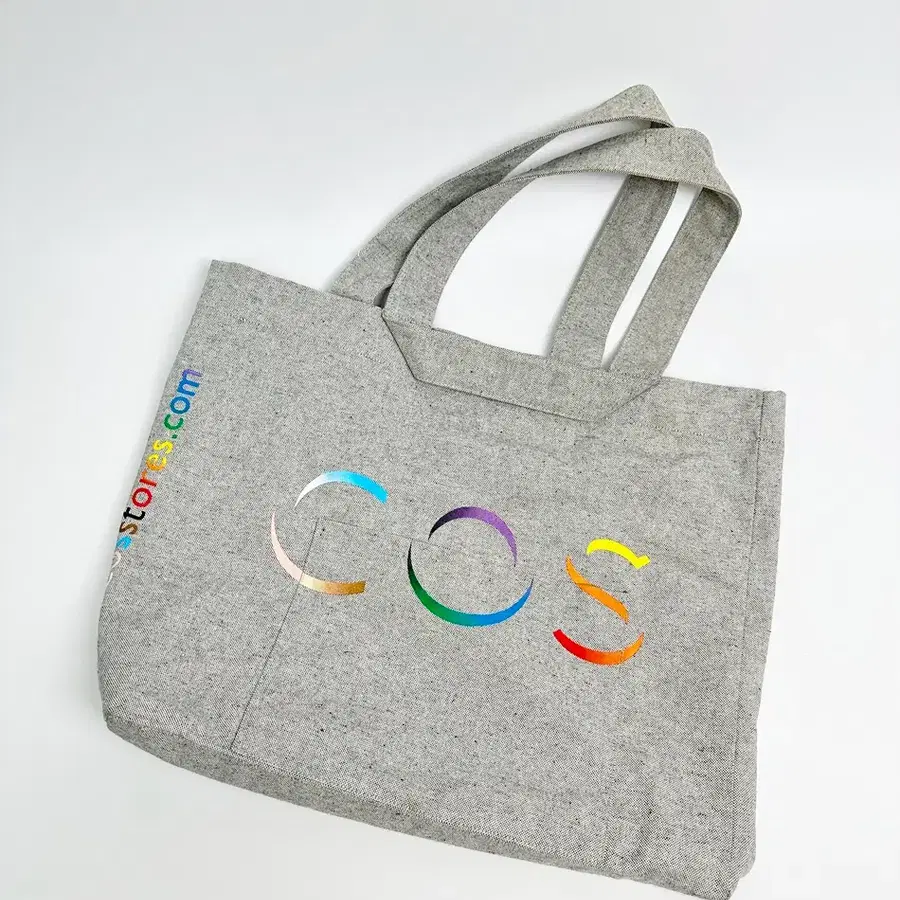 코스 (COS) 스페셜 에디션 리퍼포즈드 코튼 레인보우 프라이드 토트백