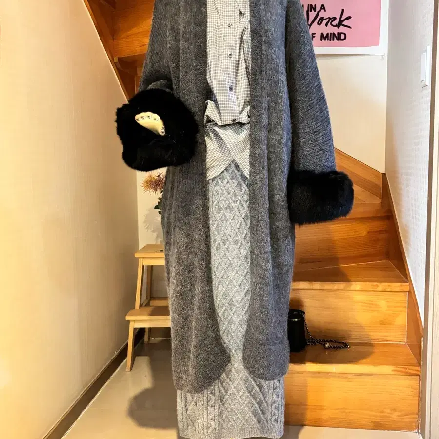 Knit by herish코트 소매퍼 탈부착 알파카60 모20