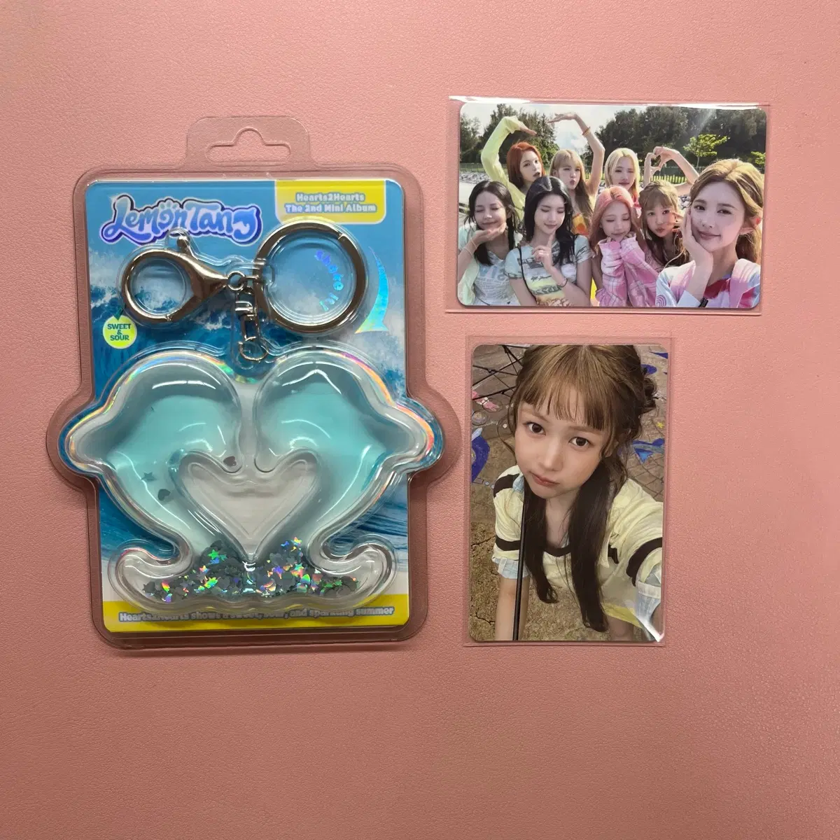 Hearts2hearts Lemon Tang keyring album Yeon poca set