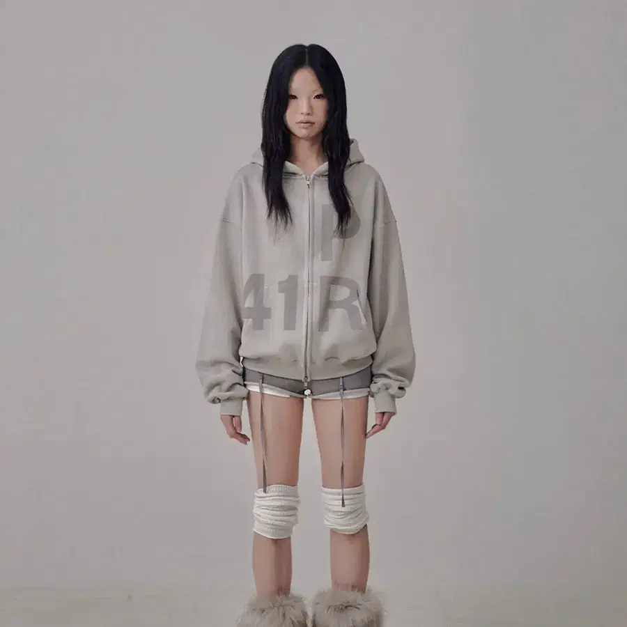 사일프레이 후드집업 라이트그레이