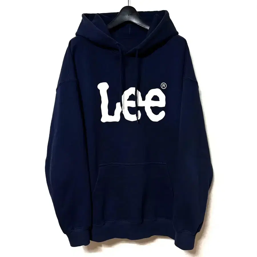 [L,100]Lee 빅로고 후드티 오버핏 네이비