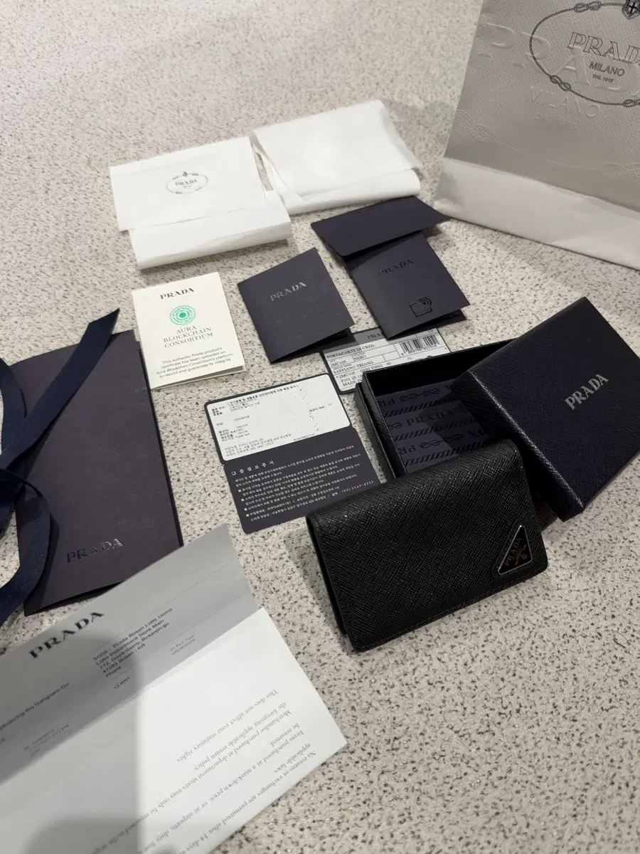 Prada Saffiano card wallet