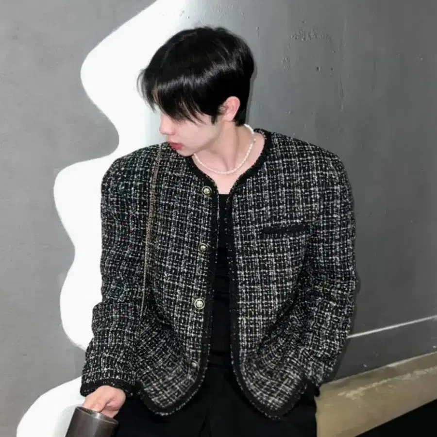 남자 트위드 자켓