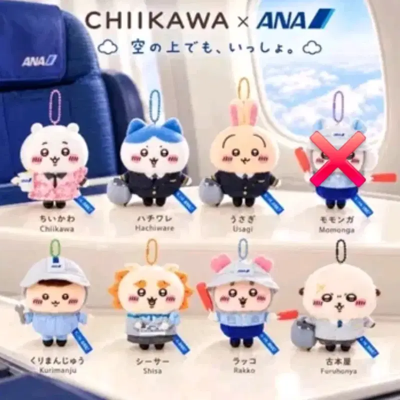 치이카와 ANA 치이카와 하치와레 우사기 모몽가 쿠리만쥬 시사 카니 랏코 마스코트