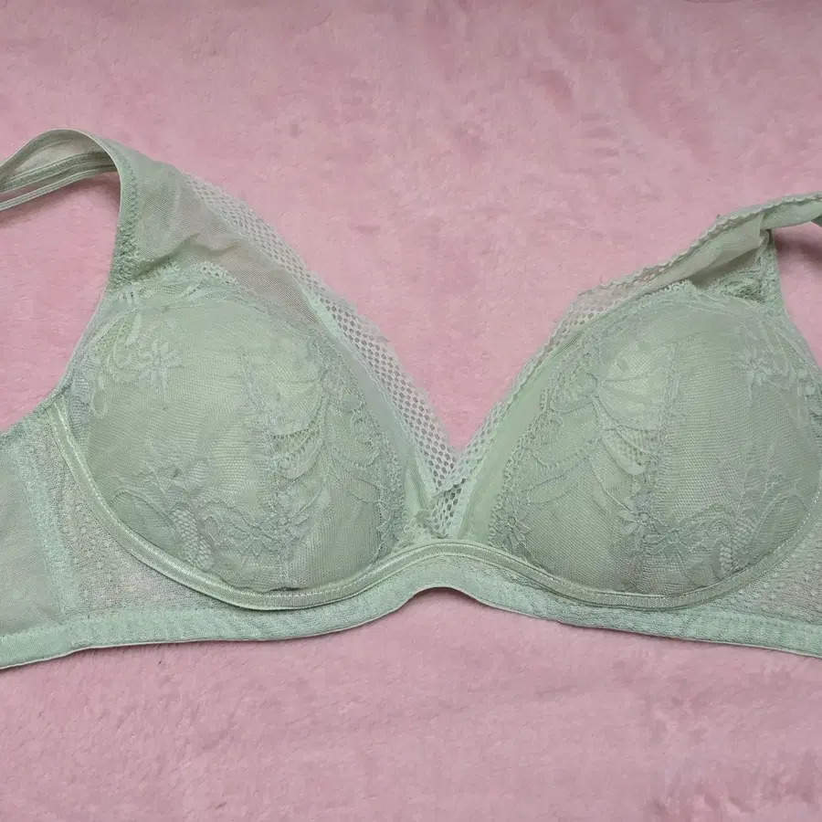 (중고) 로즈버드 민트 레이스 브라 85A