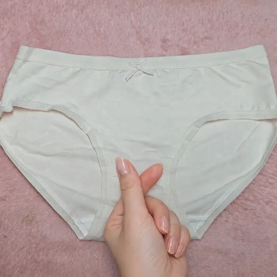 E(중고) 여성 아이보리 리본 팬티 S