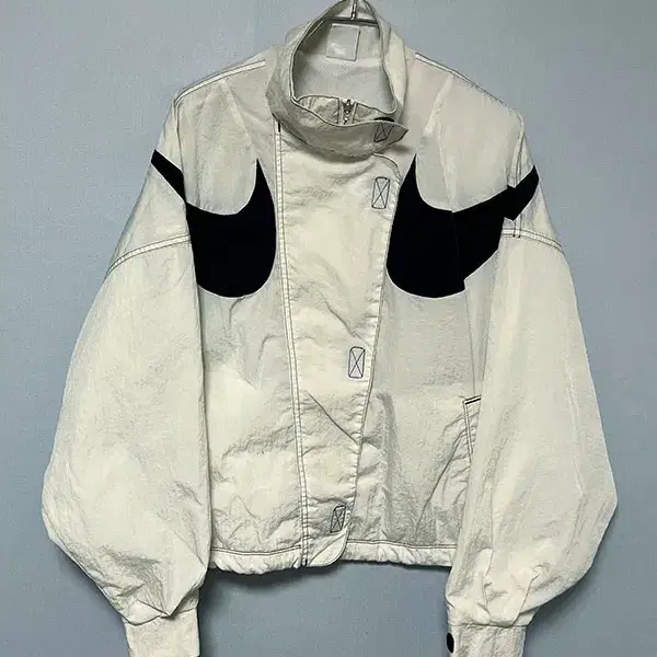 NIKE 나이키 더블스우시 여자 리펠 우븐 크롭 바람막이 춘추복 M 95 66