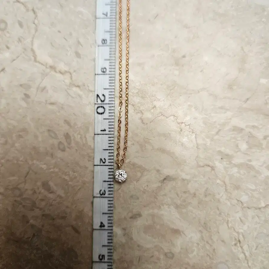 랩다이아 일체형목걸이14k