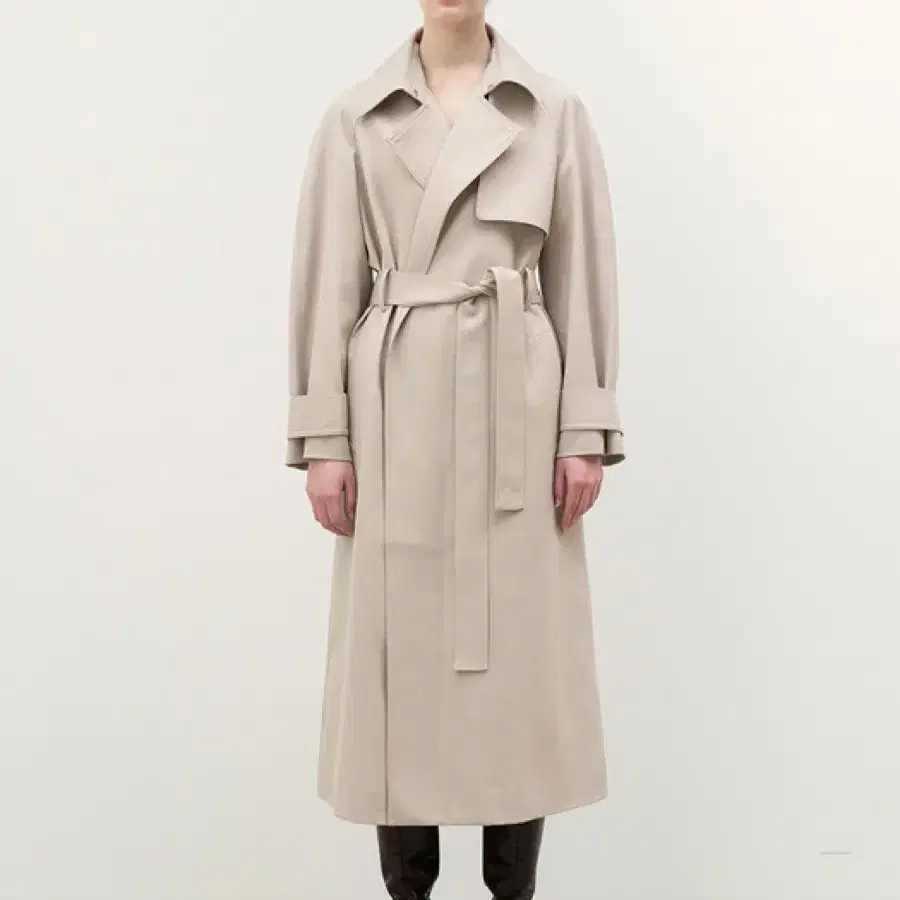 킨더살몬 Simple Trench Coat Hazelnut