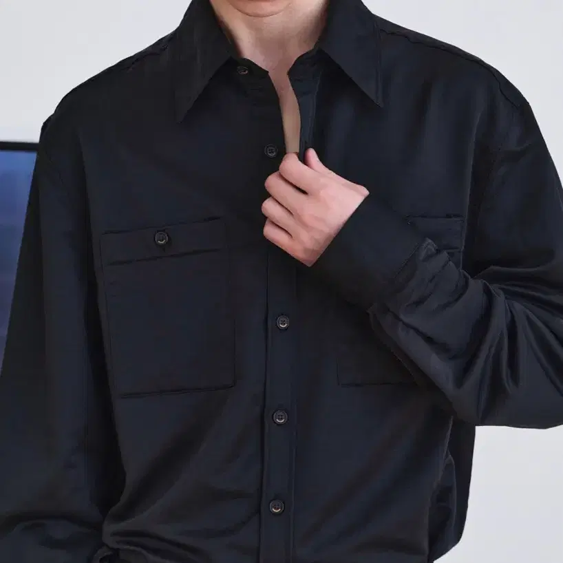 Shuttered Two Pocket Shirts - Black 3사이즈