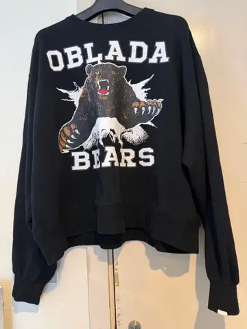 OBLADA BEARS 맨투맨 블랙 새상품급