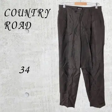 [ COUNTRY ROAD ] vintage 린넨 슬랙스 브라운 34