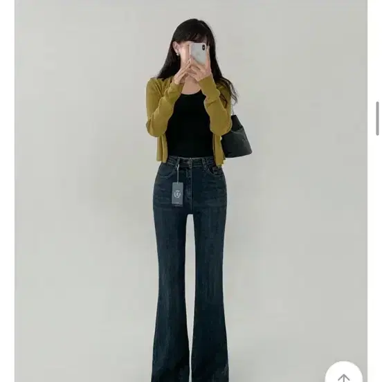 에이와비 미드로우즈 부츠컷 데님 진청 150ver s