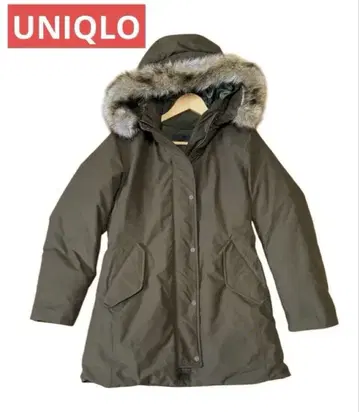 유니클로 다운 코트 퍼 탈부착 가능 다운 80% 페더 20%