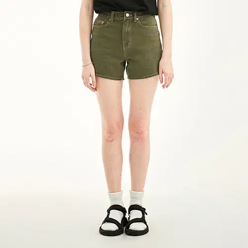[새상품] 키르시 반바지 1사이즈 HIGH WAIST SHOT PANTS HS [KHAKI]