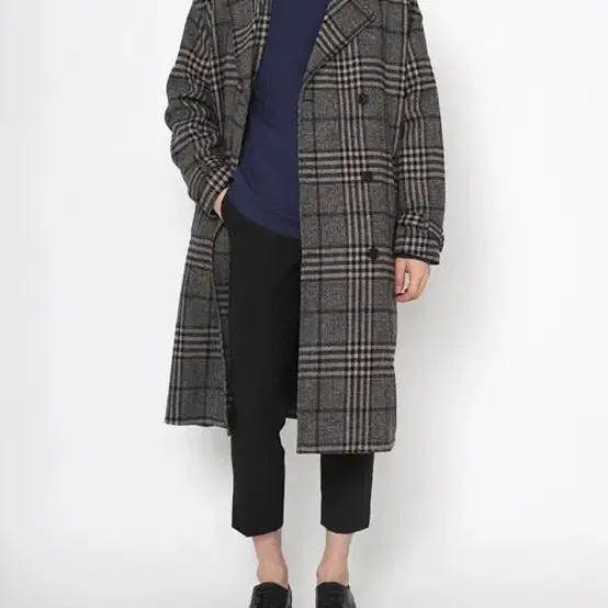 SPAO 스파오 남성 체크 롱코트 100 새상품