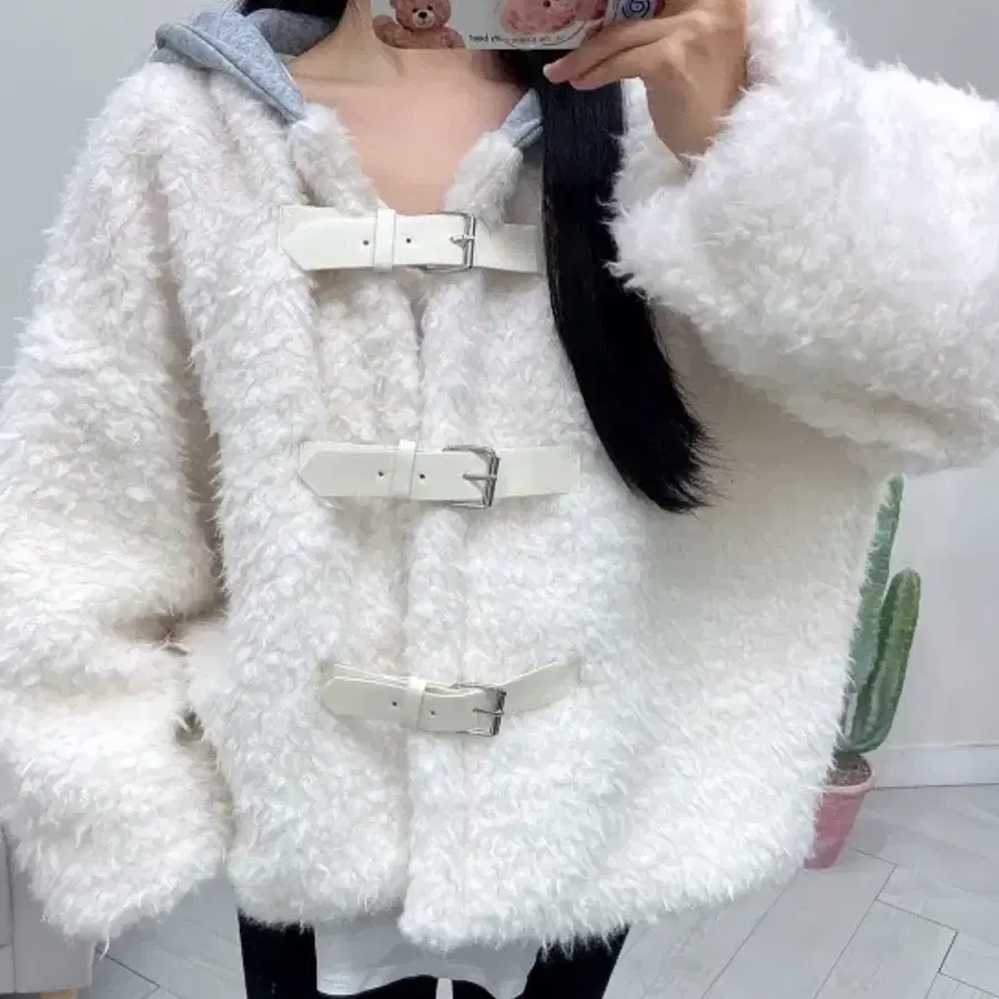에이블리 양털 무스탕