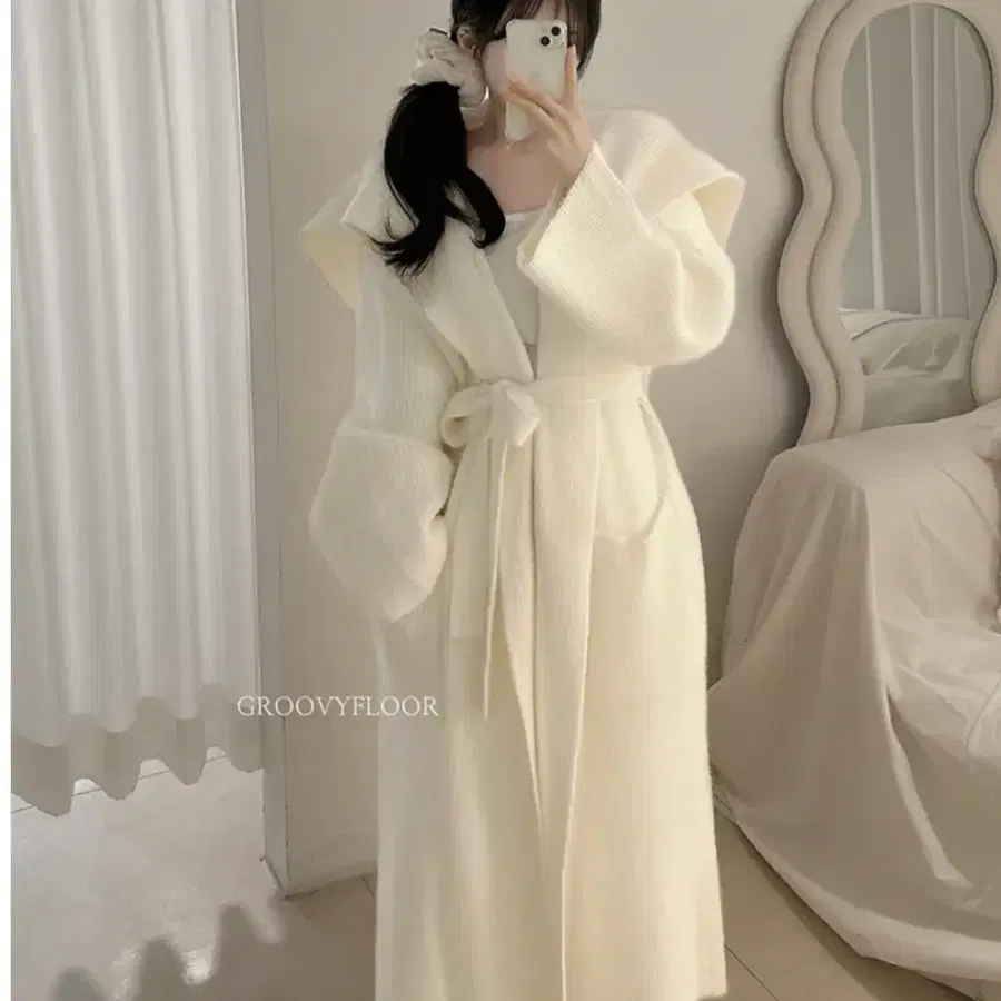 세일러카라 롱 가디건