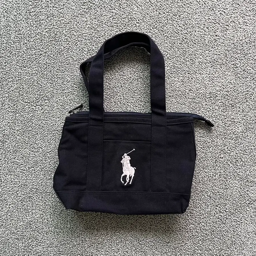 Polo . 폴로랄프로렌 캔버스 핑크 빅포니 토트백