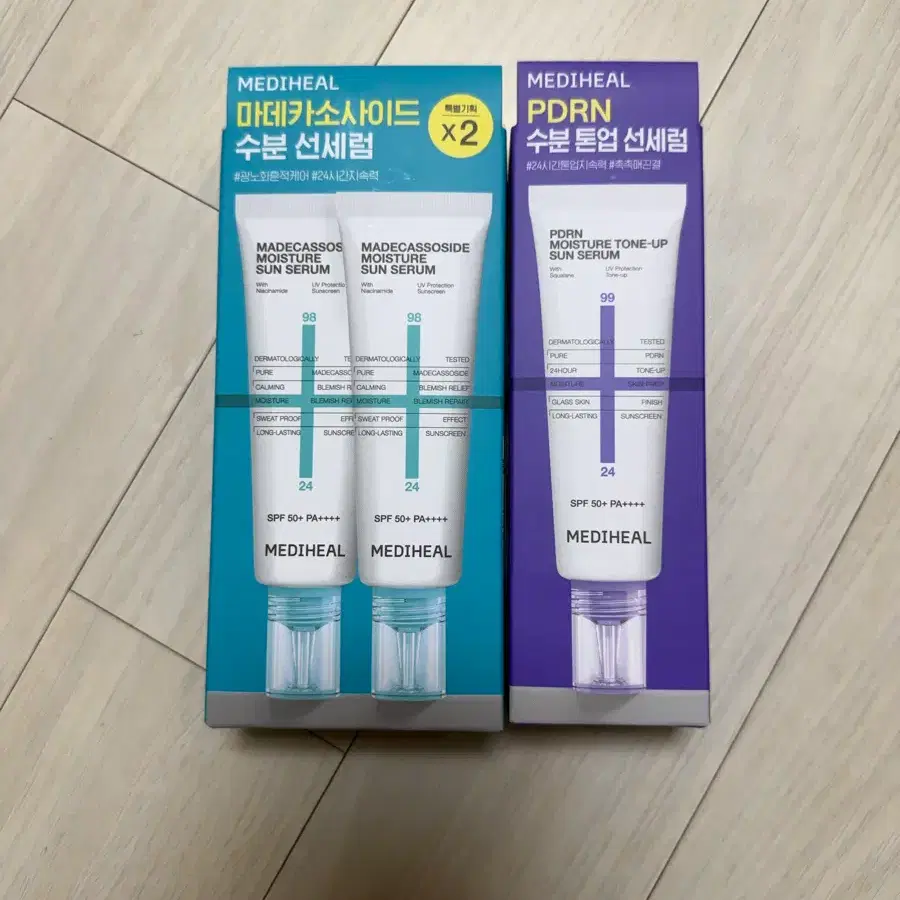 미개봉) 메디힐 마데카소사이드 수분 선세럼 흔적리페어 특별 기획세트, 메디힐 PDRN 수분 선세럼 매끈 톤업