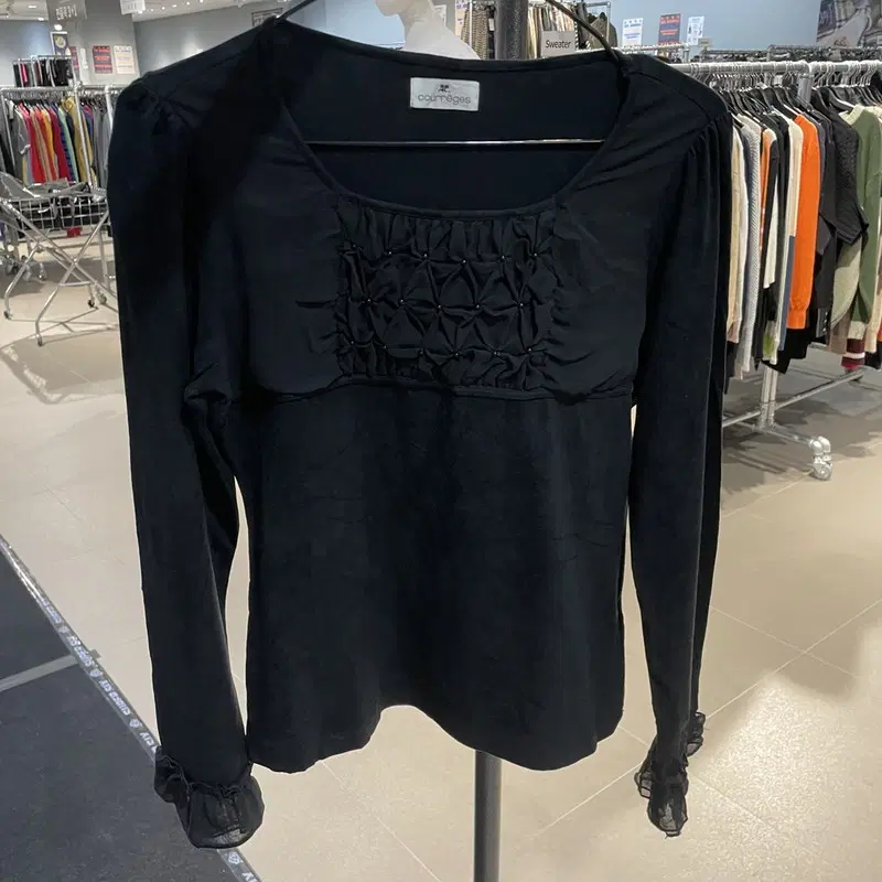 COURREGES 꾸레쥬 아크릴 레이온 스판 티셔츠 여성 L