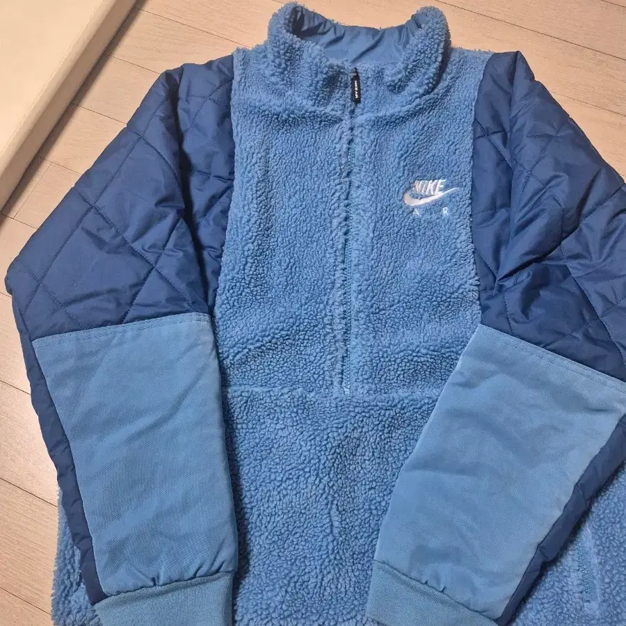 나이키 에어 플리스 쉐르파 자켓 블루 xl 키즈