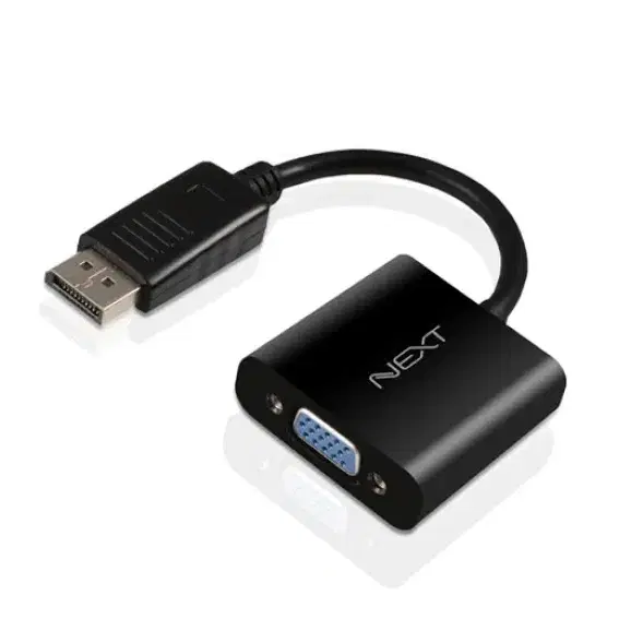 DisplayPort to VGA 1080p 영상 변환 컨버터 블랙