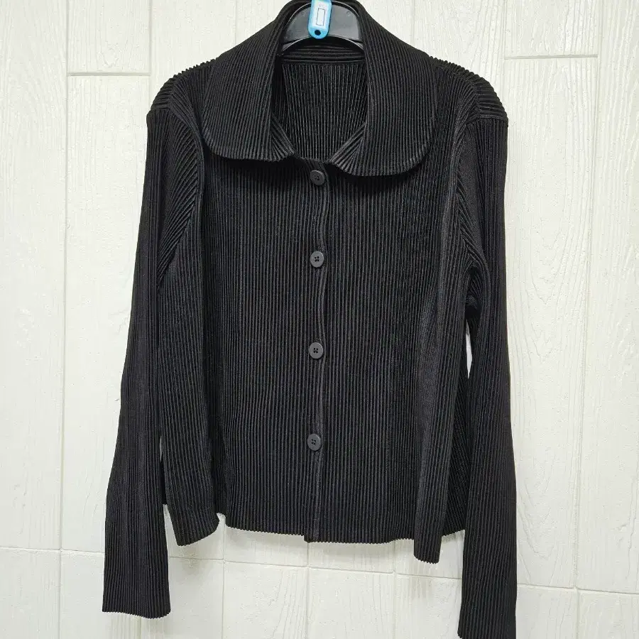 블랙주름 봄가을 블라우스가디건