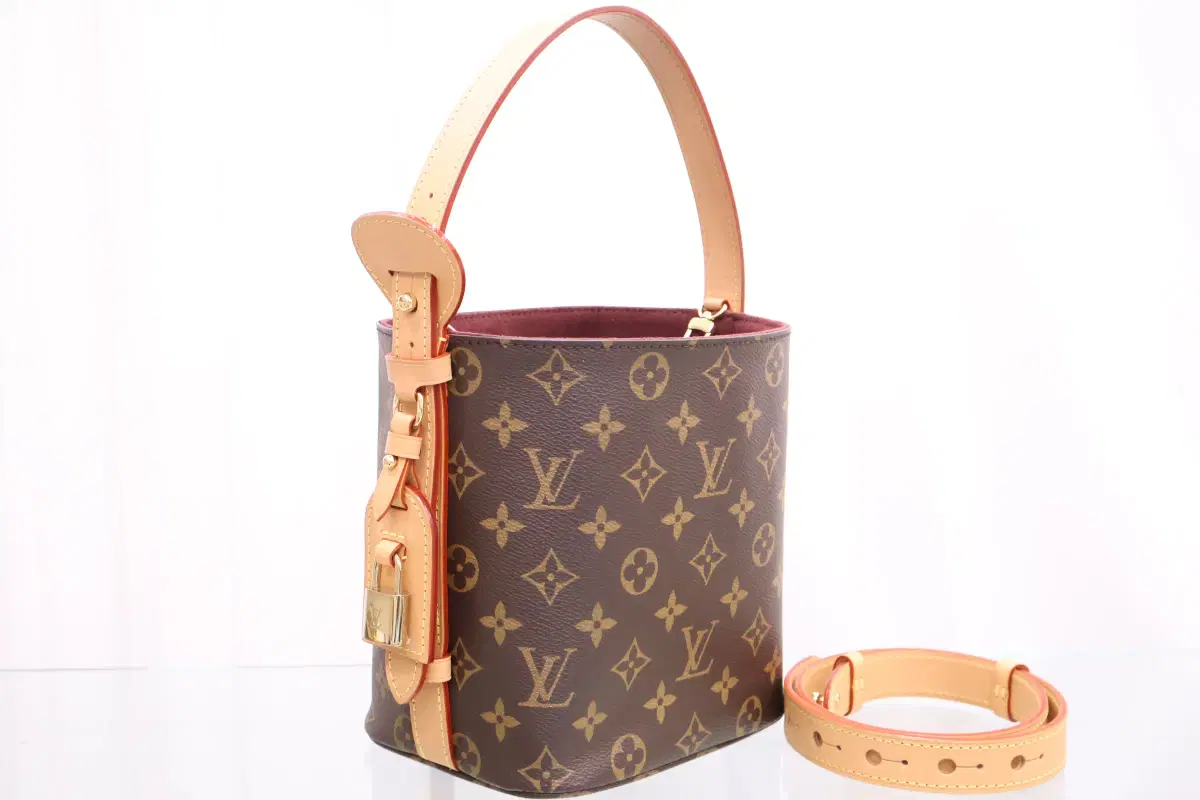 Used Louis Vuitton Monogram All-in BB Bucket Tote Shoulder Bag M12925