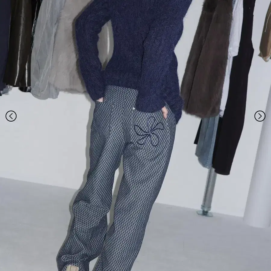 hwi EYELET PANTS [FLOWER DENIM]